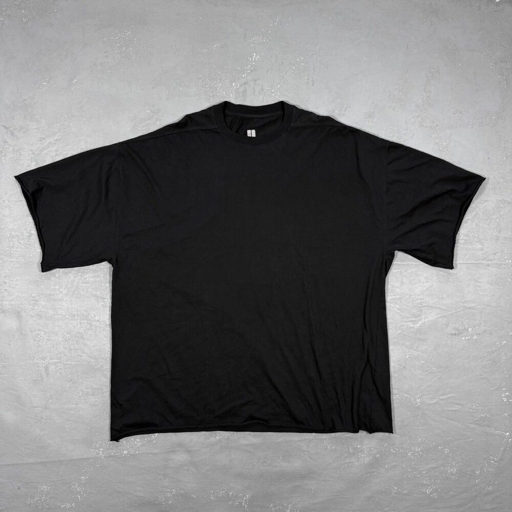 Rick Owens F/W24 Porterville Tommy T-Shirt in Black Heavyweight Cotton Jersey